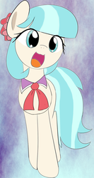 Size: 626x1175 | Tagged: safe, artist:arcum42, artist:mcsadat, edit, coco pommel, earth pony, pony, g4, :3, cocobetes, colored, cute, female, mare, open mouth, smiling, solo