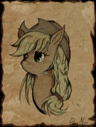 Size: 916x1209 | Tagged: safe, artist:dreamingnoctis, applejack, g4, bust, female, solo