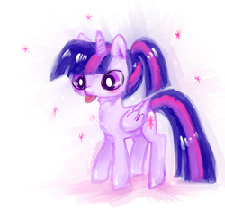 Size: 700x650 | Tagged: safe, artist:mirululu, twilight sparkle, alicorn, pony, g4, female, mare, solo, tongue out, twilight sparkle (alicorn)