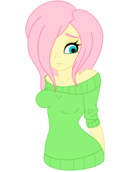 Size: 960x1280 | Tagged: safe, artist:candy-vanity, fluttershy, human, g4, female, humanized, looking away, solo