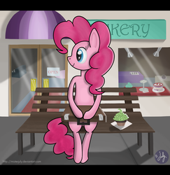 Size: 3500x3600 | Tagged: safe, artist:misterjuly, pinkie pie, g4, female, forrest gump, high res, solo
