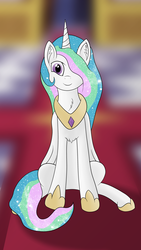 Size: 2363x4200 | Tagged: safe, artist:cyntehl, princess celestia, g4, female, solo