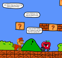 Size: 640x600 | Tagged: safe, artist:ficficponyfic, solo, super mario bros., video game