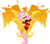 Size: 2500x2211 | Tagged: safe, artist:saturdaymorningproj, fluttershy, phoenix, g4, clothes, costume, crossover, dark phoenix, female, flutterrage, glare, high res, jean grey, looking at you, marvel, messy mane, open mouth, simple background, solo, spread wings, this will end in death, transparent background, vector, we're screwed, wide eyes, x-men, xk-class end-of-the-world scenario, you're going to love me