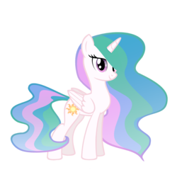 Size: 3000x3000 | Tagged: safe, artist:darthlena, artist:darthzew, princess celestia, alicorn, pony, g4, female, high res, mare, simple background, small, solo, transparent background, vector, young celestia, younger