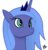 Size: 685x720 | Tagged: safe, artist:inivonwini, princess luna, g4, bust, derp, female, s1 luna, simple background, solo, transparent background