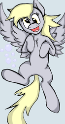 Size: 900x1700 | Tagged: safe, artist:painterponi, derpy hooves, pegasus, pony, g4, bellyrubs, chest fluff, female, happy, mare, solo