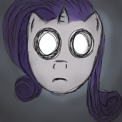 Size: 2160x2160 | Tagged: safe, artist:trishiness, rarity, g4, dark, disembodied head, female, high res, solo