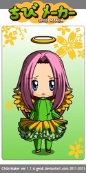 Size: 250x500 | Tagged: safe, artist:gen8, fluttershy, human, g4, chibi maker, female, humanized, solo