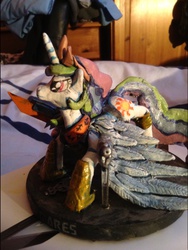 Size: 768x1024 | Tagged: safe, princess celestia, g4, crossover, customized toy, optimus prime, sculpture, transformers