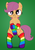 Size: 1875x2708 | Tagged: safe, artist:an-tonio, artist:lord waite, scootaloo, pony, g4, bipedal, blushing, clothes, colored, cute, female, rainbow socks, socks, solo, striped socks