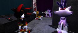 Size: 1920x814 | Tagged: dead source, safe, artist:dakkiller, spike, twilight sparkle, g4, 3d, blaze the cat, crossover, gmod, male, miles "tails" prower, shadow the hedgehog, sonic the hedgehog, sonic the hedgehog (series)