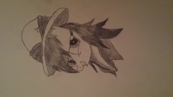 Size: 4128x2322 | Tagged: safe, artist:everfreedemon, daring do, g4, female, monochrome, solo, traditional art