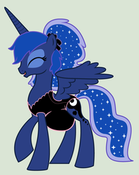 Size: 1600x2007 | Tagged: safe, artist:evilfrenzy, princess luna, g4, alternate hairstyle, black swimsuit, clothes, eyes closed, female, one-piece swimsuit, pregnant, simple background, solo, swimsuit, vector