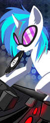 Size: 206x512 | Tagged: safe, artist:so-cashi, dj pon-3, vinyl scratch, pony, unicorn, g4, disc jockey, female, music, solo, wub