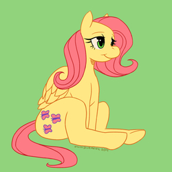 Size: 1024x1024 | Tagged: safe, artist:ssorobo, fluttershy, g4, :t, female, solo