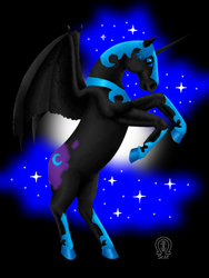 Size: 1260x1680 | Tagged: safe, artist:anscathmarcach, nightmare moon, g4, female, realistic, solo