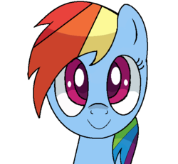 Size: 540x500 | Tagged: safe, artist:muffinbloodshark, rainbow dash, g4, cute, dashabetes, female, smiling, solo