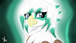 Size: 3264x1840 | Tagged: safe, artist:tallyburd, oc, oc only, oc:dalisa pierce, griffon, commission, solo