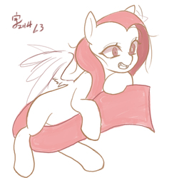 Size: 1240x1309 | Tagged: safe, artist:sd, fluttershy, g4, female, flutterrage, monochrome, pixiv, solo