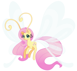 Size: 1500x1400 | Tagged: safe, artist:uncertainstardust, fluttershy, breezie, g4, cute, female, flutterbreez, looking at you, simple background, smiling, solo, transparent background, wings