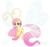 Size: 1500x1400 | Tagged: safe, artist:uncertainstardust, fluttershy, breezie, g4, cute, female, flutterbreez, looking at you, simple background, smiling, solo, transparent background, wings