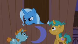 Size: 1365x767 | Tagged: safe, screencap, snails, snips, trixie, boast busters, g4, my little pony: friendship is magic