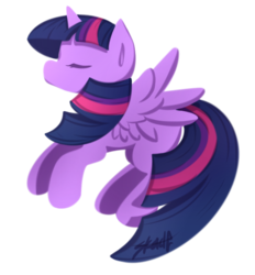 Size: 542x583 | Tagged: safe, artist:midnightpremiere, twilight sparkle, alicorn, pony, g4, eyes closed, female, mare, minimalist, solo, twilight sparkle (alicorn)