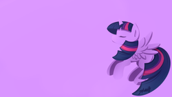 Size: 1920x1080 | Tagged: safe, artist:midnightpremiere, twilight sparkle, alicorn, pony, g4, female, minimalist, purple, solo, twilight sparkle (alicorn), wallpaper