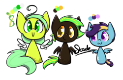 Size: 1024x663 | Tagged: safe, artist:midnightpremiere, oc, oc only, oc:lemon party, oc:little giant, oc:midnight premier, pegasus, pony, foal, guide, palette, reference sheet