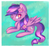 Size: 1199x1139 | Tagged: safe, artist:aquadiamonds, oc, oc only, oc:moonlight blossom, pegasus, pony, female, flower, flower in hair, looking at you, lying down, mare, prone, solo