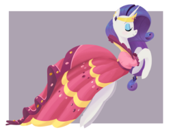 Size: 1024x794 | Tagged: safe, artist:twitchykismet, rarity, g4, clothes, dress, female, gala dress, solo