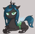 Size: 850x811 | Tagged: dead source, safe, artist:zilvtree, queen chrysalis, changeling, changeling queen, g4, female, solo