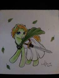 Size: 720x960 | Tagged: safe, artist:sw-13, pony, unicorn, ponified, solo, traditional art, watercolor painting