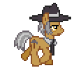 Size: 106x98 | Tagged: safe, artist:anonycat, igneous rock pie, earth pony, pony, g4, animated, desktop ponies, male, pixel art, simple background, solo, sprite, stallion, transparent background, trotting