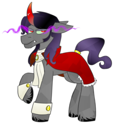 Size: 1280x1371 | Tagged: safe, artist:wiggles, king sombra, crystal pony, pony, ask king sombra, g4, crystallized, male, solo