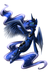 Size: 1280x1920 | Tagged: safe, artist:skyrore1999, princess luna, robot, g4, female, princess lunabot, simple background, solo