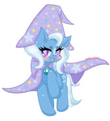 Size: 2100x2300 | Tagged: safe, artist:audra-hime, trixie, pony, unicorn, g4, blushing, cute, female, high res, mare, solo