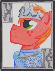 Size: 852x1099 | Tagged: safe, artist:the1king, big macintosh, earth pony, pony, g4, crown, king, male, playing card, solo, spades, stallion