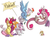 Size: 2382x1754 | Tagged: safe, artist:php27, apple bloom, fluttershy, pinkie pie, rainbow dash, rarity, scootaloo, sweetie belle, big cat, chimera, diamond dog, draconequus, goat, griffon, rabbit, snake, tiger, g4, angry, animal, bunnified, bunnyshy, camping outfit, chaos, chimerafied, cloven hooves, collar, colored, cutie mark crusaders, dialogue, diamond dogified, draconequified, eyes closed, facehoof, female, female diamond dog, finger snap, floating, flying, frown, fusion, glare, griffonized, grin, gritted teeth, heart, hilarious in hindsight, implied transformation, laughing, magic, open mouth, pinkonequus, post-transformation, rainbow griffon, raridog, scootagoat, simple background, smiling, snakie belle, species swap, spread wings, the ultimate cutie mark crusader, tiger bloom, transformation, varying degrees of want, white background, wide eyes, xk-class end-of-the-world scenario, yelling
