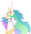 Size: 5500x6000 | Tagged: safe, artist:magister39, princess celestia, alicorn, pony, g4, absurd resolution, female, grin, insanity, mare, messy mane, simple background, smiling, snaplestia, solo, transparent background, vector, wide eyes