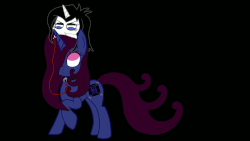 Size: 1920x1080 | Tagged: safe, artist:thelordofdust, oc, oc:maneia, oc:nocturna, pony, unicorn, animated, chibi, collar, crossover, cute, frown, leash, obsession is magic, petting, slapping