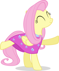 Size: 1024x1223 | Tagged: safe, artist:liggliluff, fluttershy, g4, clothes, dress, female, simple background, solo, transparent background, vector