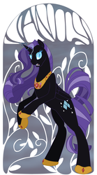 Size: 1600x2880 | Tagged: safe, artist:bellalysewinchester, nightmare rarity, pony, unicorn, g4, collar, female, jewelry, mare, necklace, solo