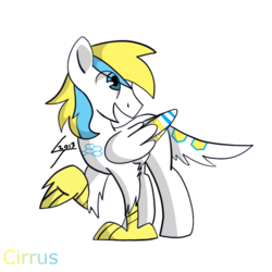 Size: 800x800 | Tagged: safe, artist:cuberro, oc, oc only, oc:cirrus sky, hippogriff, hybrid, 2013, solo, talons