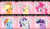 Size: 2400x1400 | Tagged: safe, artist:s.guri, applejack, fluttershy, pinkie pie, rainbow dash, rarity, twilight sparkle, g4, americano exodus, cute, happy, heart, korean, looking at you, mane six, open mouth, parody, smiling, stars, uvula, vector, wink