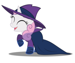 Size: 800x664 | Tagged: safe, artist:queencold, mare do well, sweetie belle, pony, unicorn, g4, the mysterious mare do well, female, filly, foal, horn, simple background, solo, sweetie do well, transparent background