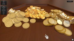 Size: 1916x1054 | Tagged: safe, rarity, ruby pinch, g4, bits, fan game, game, in pinchy we trust, mod, one wat, penny, tabletop simulator