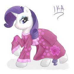 Size: 894x894 | Tagged: safe, artist:ikariuga, rarity, g4, clothes, female, simple background, solo, vaguely asian robe