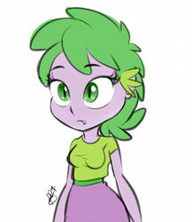 Size: 500x577 | Tagged: safe, artist:pia-sama, spike, equestria girls, g4, barb, barbabetes, cute, equestria girls-ified, equestria guys, human spike, rule 63, rule63betes, solo, spikabetes